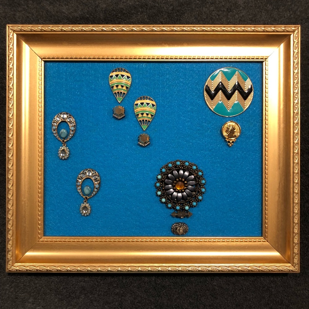 FRAMED JEWELRY ART COLLAGE “MORNING FLIGHT” HANDMADE UNIQUE OOAK GIFT 🎁 IDEA